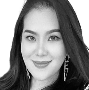 Black and white portrait of Meas Sopheary